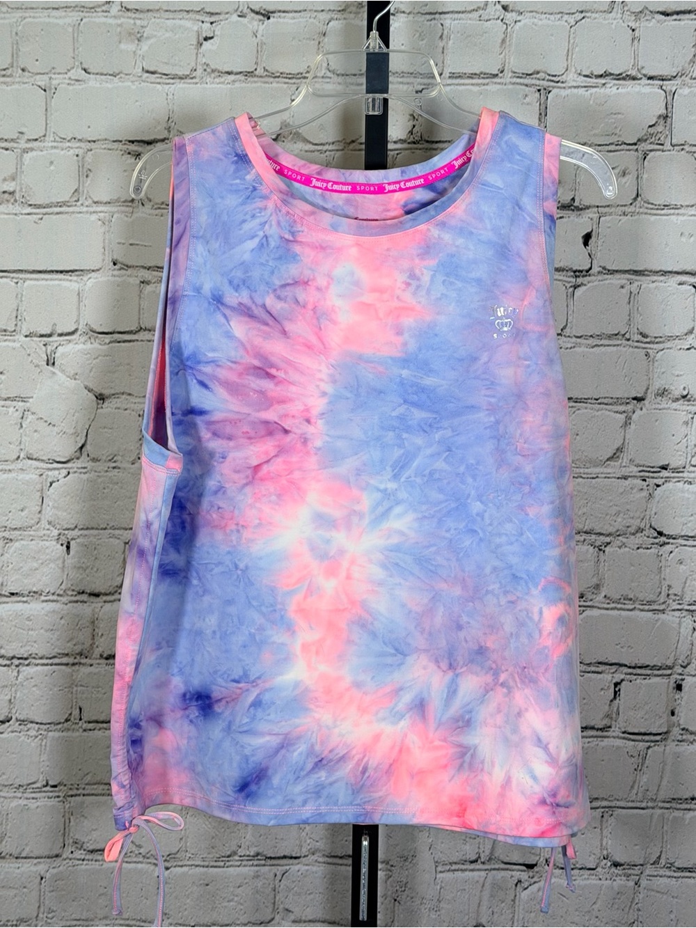 Juicy Couture Women’s Pink & Purple Tie-Dye Sleeveless Tank XL New